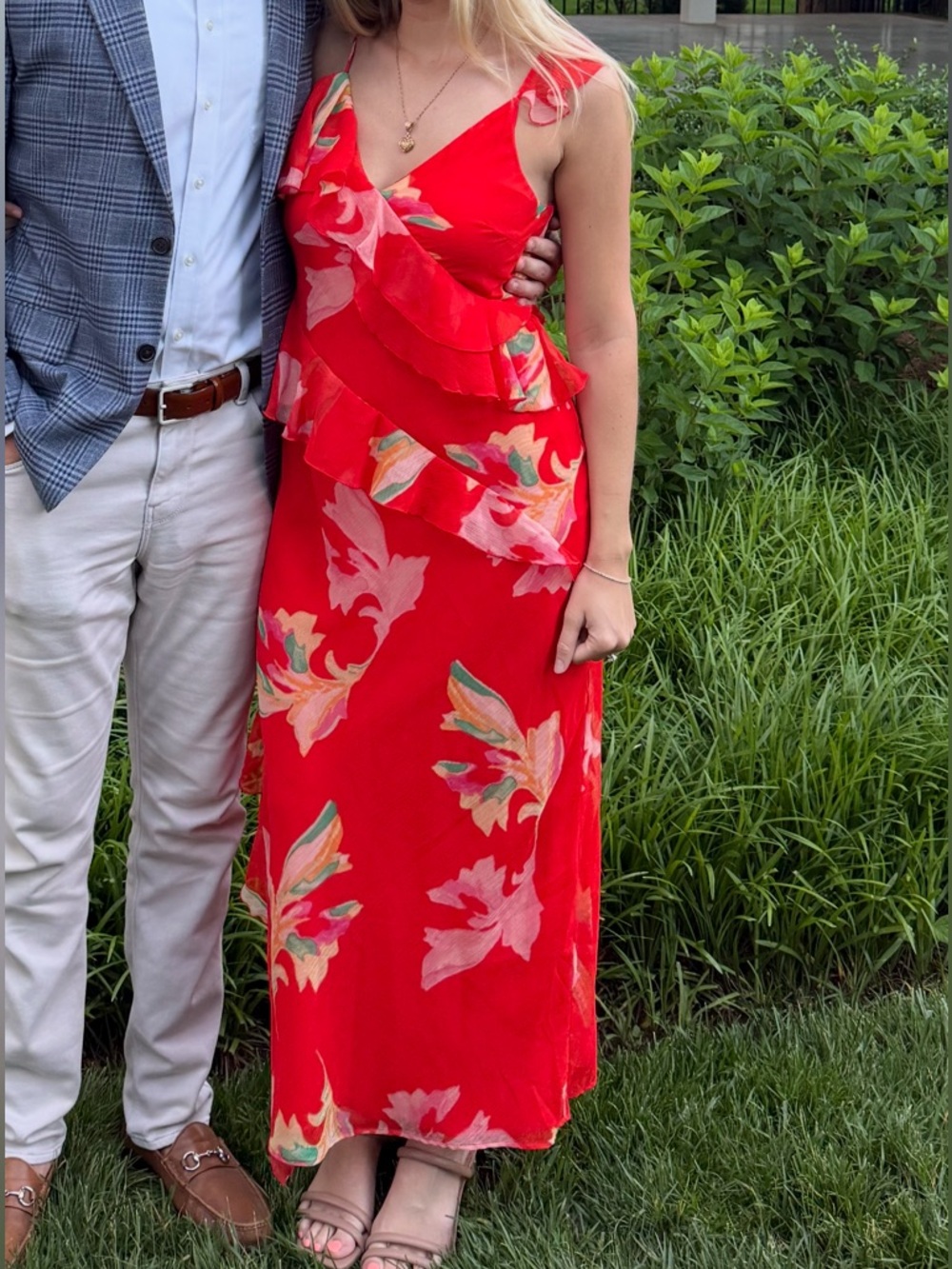 Red Floral Maxi Dress